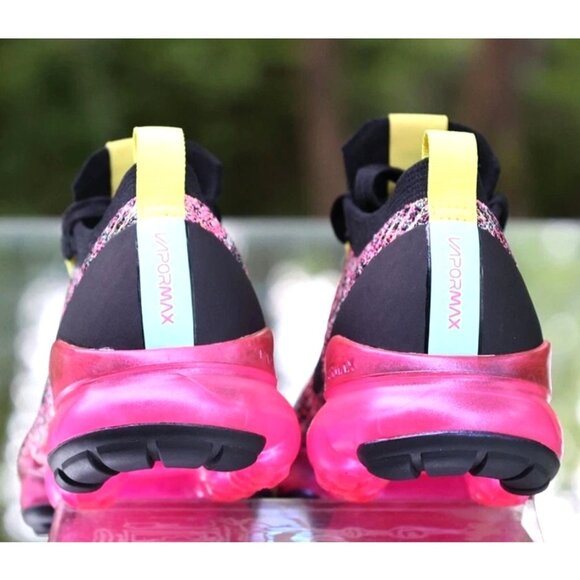 Nike Air VaporMax Flyknit 3 Black Multicolor Sneakers Size 7 Womens Shoes - Picture 10 of 16